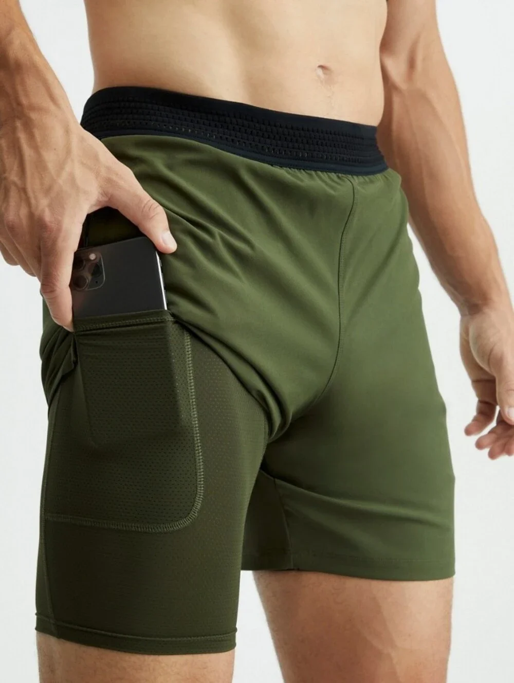 Fabletics The Fundamental Short (Lined) Olive Green 7